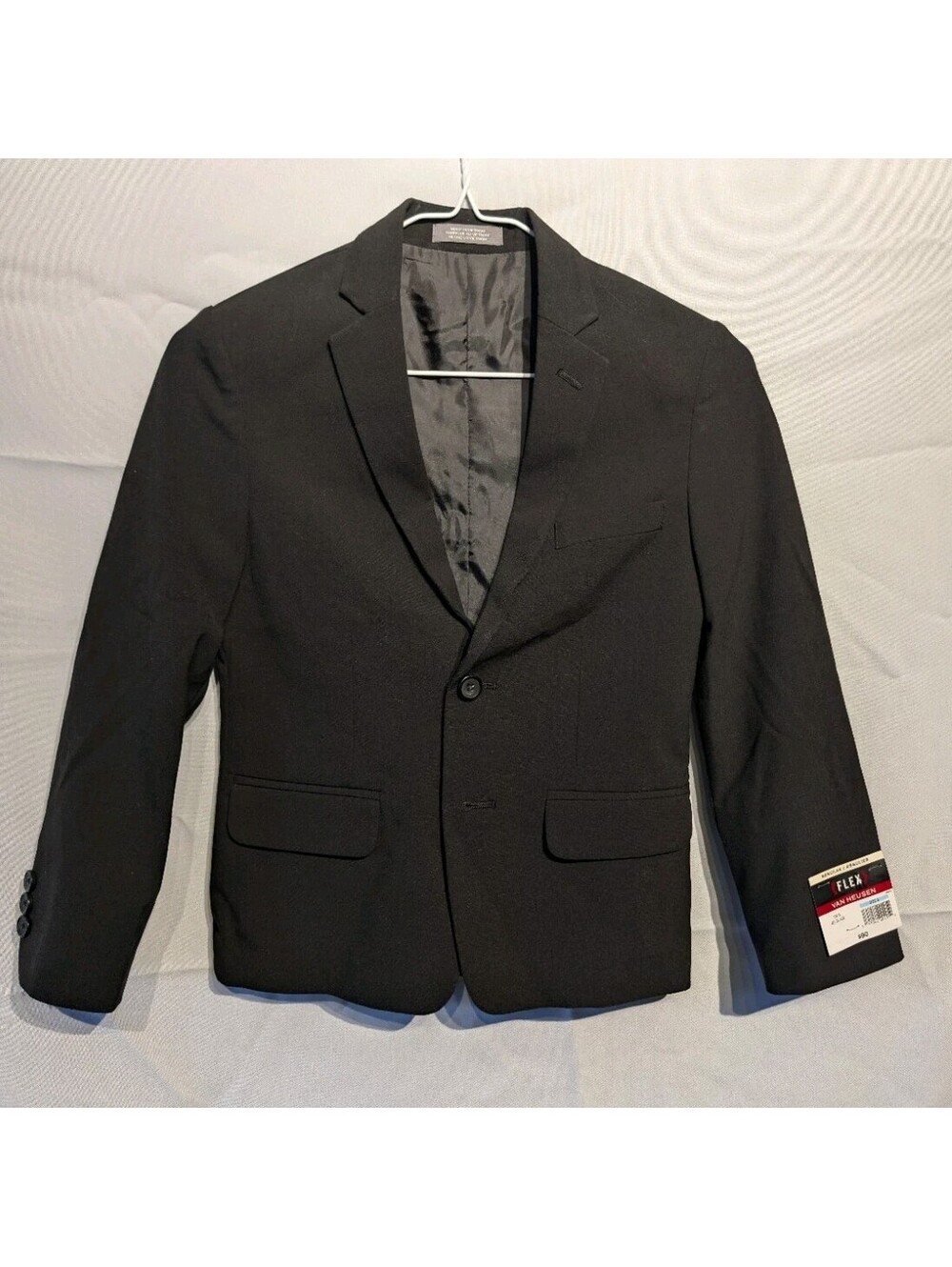 Van Heusen Suit Jacket Boys 8 Regular Black Flex